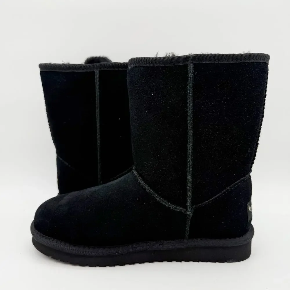 Koolaburra by UGG Womens Victoria Short Winter Boots US 5 EU 36 Black Suede NIB